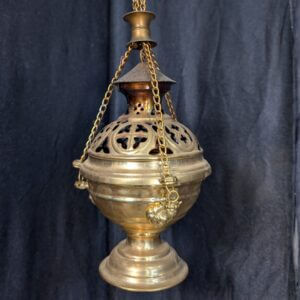Pre-Loved Used-in-Action Heavy Brass Gothic Styled Incense Burner Censer Thurible