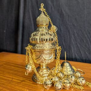 Eastern Faith 'Temple' Medium Size Brass Censer Thurible Incense Burner