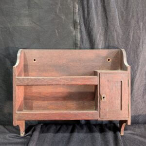 Small Antique Oak Church Cupboard for Mounting on Wall or Furniture
