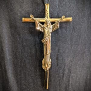 Gold Plated Modern Hanging Crucifix 'Christ the Redeemer'