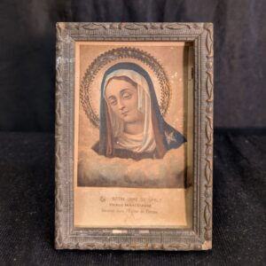 Crypt Find Miniature French Framed Print of Our Lady of Grace (SOLD)
