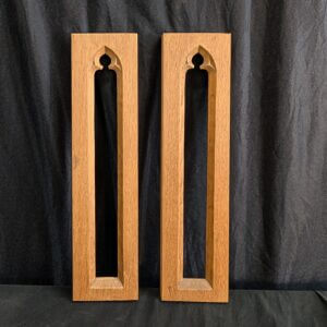 Two Antique Gothic Narrow Lancet Panels