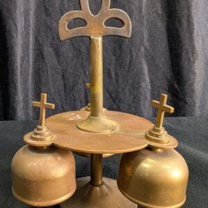 Set of Three Antique Sanctus Liturgy Bells with Crosses