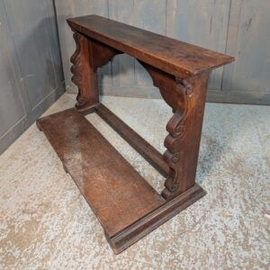 Attractive 1860's Baroque Featured Oak Altar Prayer Kneeler