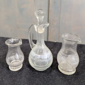 Vintage Glass Church Cruet Ewers