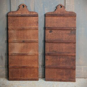Two Victorian Oak Five Hymn Boards from Tunbridge Wells
