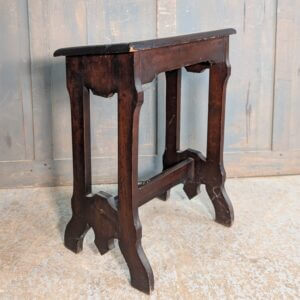 1900's Dark Stained Hardwood Organist, Pianist Stool