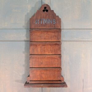 19th Century Heavy Oak Gothic Hymn Board in Dark Varnish