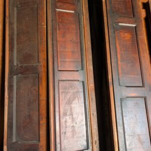 4 Leicester 1850's Dark Pine Pew Panels Panelling