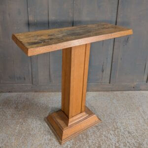 Late Deco Mid Century Light Oak Credence Table