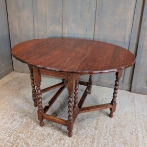 Vintage Barley Twist Gateleg Oak Table CLEARANCE