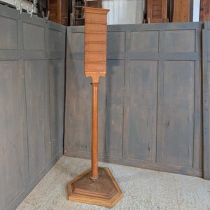 Striking Mid Century Oak Hymn Board on Stand