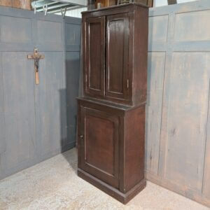 Victorian Pine Cupboard on a Cupboard