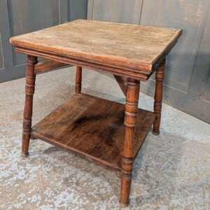 Very Solid 1920's Two Tier Oak Occasional Table