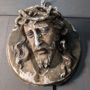 Distressed Vintage Roundel of Jesus