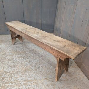Simple Victorian Pine Bench from St Giles Darlton