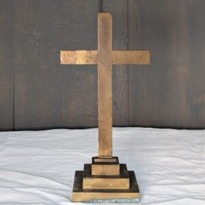 Simple Solid Small Brass Plain Altar Cross