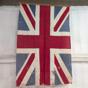 Victorian Good Size Union Jack Flag with Hanging Pole