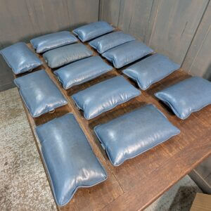 15 Flat Blue Vinyl Smaller Size Church Cushions Kneelers Hassocks