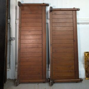 Two Free Standing 1870's Pine Pew Fronts Panels Panelling