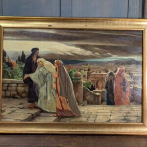Large Hand Painted Oil Copy of Herbert Carmichael's Return from Calvary