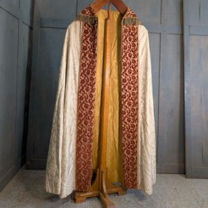 1950's Vintage Damask & Brocade Cream & Russet Silk Cope