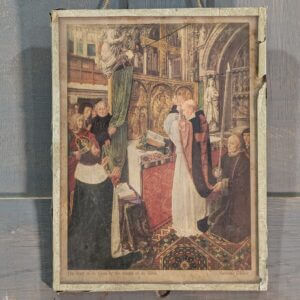 Small Vintage Glazed Print of The Mass of St Giles