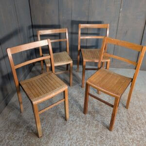 Harlequin Set Of 4 1950's Vintage Stacking Army Chairs