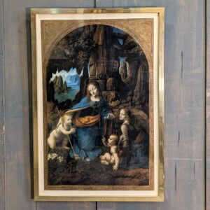 Fine Quality Colour Print Lithograph of Leonardo da Vinci's Virgin of the Rocks