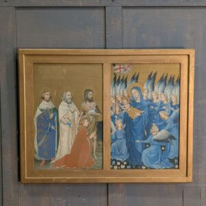 Excellent 1882 Chromolithograph of Richard II Before the Madonna with Saints and Angels