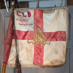 1950's Vintage Church Lads Brigade Flag & Pole