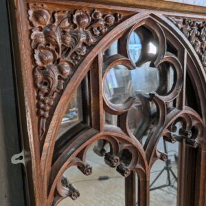 Victorian Oak Beautifully Carved Church Organ Panel Mirror Conversion (SOLD)