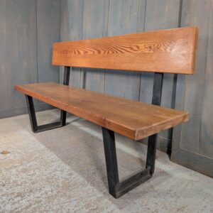 Heavy Steel & Decorative Deal 1970’s Vintage Church Benches from Fishponds Methodist Church Bristol